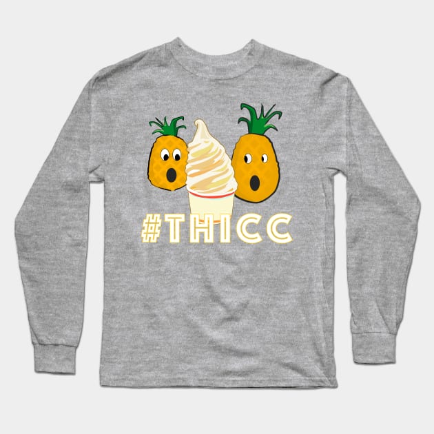 Thicc Dole Whip Long Sleeve T-Shirt by PrinceHans Designs